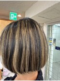 ハイライト　ボブ/30代40代50代60代