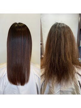 カーサインフィニテイ Hair Design caRsa INFINITY ストレートエステ+カット+髪質改善トリートメント