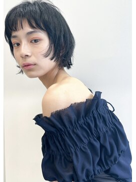 ゴブンノロク(GOBUN NO ROKU) 20代30代小顔ひし形レイヤーボブラベンダーブルーシアーブラック