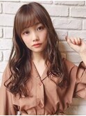 アンブレラカラー/こなれミディ/ウェーブパーマ/前髪/錦糸町