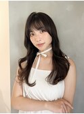 ◎韓国ヘアー顔周りレイヤーおくれ毛前髪ダブルカラー万代新潟