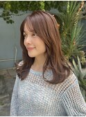レイヤー/ミディアム・ロング/20代/顔周り/髪質改善