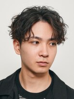 レタッチ バイ フィフス 天神大名(RETOUCH by fifth) 福岡天神ゆるめシャドウパーマメンズマッシュウルフカット緩め