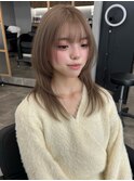 ハッシュレイヤーカット/ミルクティーベージュ