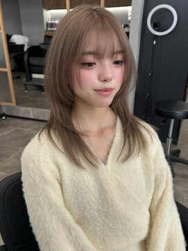 センス(SENSE.) ハッシュレイヤーカット/ミルクティーベージュ