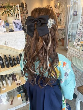 リベロ(RIVERO) ☆卒業式袴ヘアセット(ハーフアップ)☆
