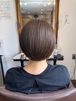 ヘアーメイク ダンス(hair make DANCE)&nbsp;＊丸みショートボブ×アッシュベージュ＊