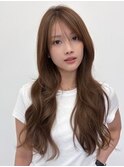 羽エクステ/レイヤーカット/ブリーチなしダブルカラー/ベージュ