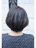 ボブ/ショートボブ/ダークグレージュ/ツヤ感