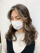 ミシェリー(misherry)&nbsp;小顔20代30代髪質改善前髪イルミナラかきあげセミロング