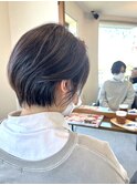 頭と首をキレイに魅せるアメジストカラー*ショート30代40代50代