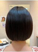 20代30代大人可愛い小顔ショートボブ前下がりショートハイライト