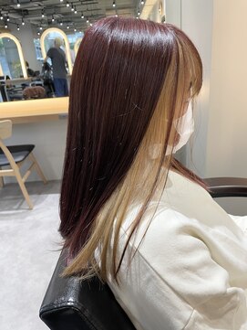 サロンドミルク 新百合ヶ丘店(salon de MiLK) ケアブリーチで染めるインナーカラー【新百合ヶ丘】