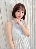 ニュアンスカラー　ナチュラルボブ　ボブカット