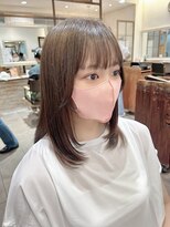 ネオリーブカップ 町田店(Neolive capu) 韓国風レイヤーカット/くびれヘア/夏/アプリコットオレンジ/小顔