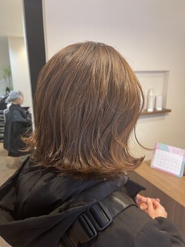 オートクチュール ランコントレ(Haute Couture Rencontrer) くすみオレンジの大人ボブ×くびれミディ×オレンジブラウン