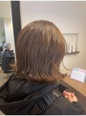 くすみオレンジの大人ボブ×くびれミディ×オレンジブラウン