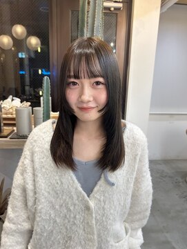 ロンドアジュール 横浜(Lond azur) ★オリーブベージュ！顔まわりレイヤーカット！顔まわりポイント