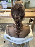 編み下ろしヘアセット