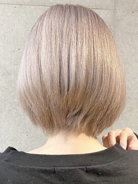 ムク 横浜店(muku) ダブルカラーミルクティーベージュカラーケアブリーチ韓国ボブ