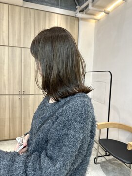 ウェイズトウキョウ 新宿店(Ways TOKYO) 【小西涼】鎖骨ロングボブ×カーキベージュ