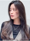 大人艶髪ロング×グレージュ暗め！暗髪派必見、しっとり美髪
