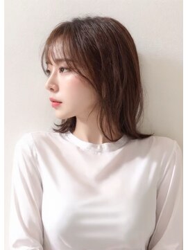 エヌプラスリタ 近鉄八尾(N+lita) くびれヘアアプリコットオレンジハイライトカラーサーフカラー