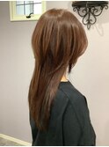 ロングウルフカット＋wカラー＋髪質改善トリートメント
