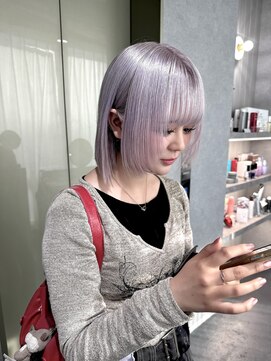 リラス 博多(rilas) 顔まわりレイヤー ダブルカラー ラベンダーシルバー