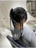 ～成人式ヘアセット～ねじりスタイル
