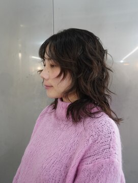 ヒメル(HML U/2A) 骨格が綺麗に見える大人ウルフパーマ