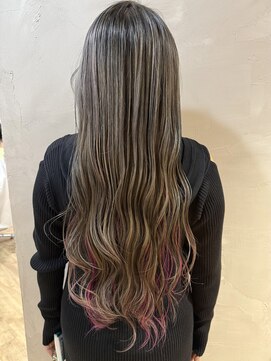 シュリット(schritt) 特殊カラー　ブリーチデザインロング渋谷UCHIDA