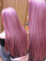 アロマ ヘアー ルーム 新宿3号店(AROMA hair room)&nbsp;色落ちブロンドのサクラピンク^_^