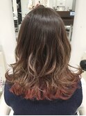 《大反響》グラデーション×インナーカラー×イヤリングカラー