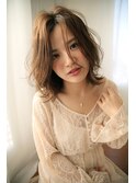ひし形シルエットセンターパート大人ボブ