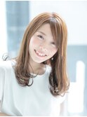 グレージュカラー/シルキーベージュ/斜めバング/秋葉原