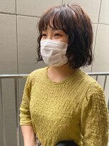 モルニ(MORNI)&nbsp;マロンベージュ_マロンベージュ Aラインボブ かきあげ