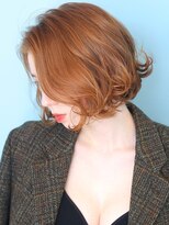 ビュートリアム ギンザ(BEAUTRIUM)&nbsp;オレンジカラー◇結べる長さの大人パーマボブ