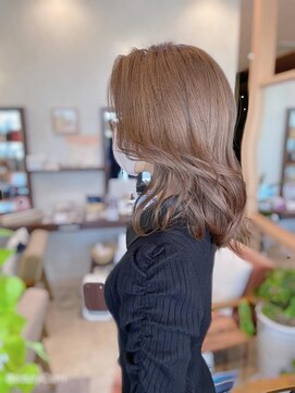 ヘアメイク ミチ 富田店(HAIRMAKE MICHI) 【MICHI 富田店　古作蓮】ピンクベージュ　髪質改善カラー