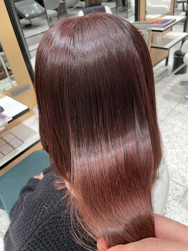 マッシュアンドマッシュアヴェダ ららぽーと福岡店(mash&mash AVEDA) 【高濃度水素ケア】暖色ピンクのツヤカラー