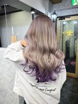 アンク クロス 池袋北口店(ANKHCROSS) 裾カラー ケアブリーチ 金髪ボブ 池袋