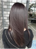 #暗髪#グレージュ#ラベンダー#透明感カラー
