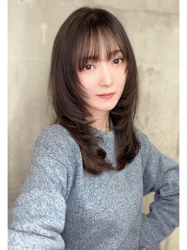 スターズ 船橋(STARS) 小顔薄めバングアッシュブラウンレイヤー