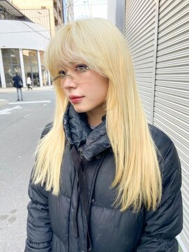 カシェ ナカザキ(CACHE NAKAZAKI) ブロンドヘア/レイヤーカット/ロングレイヤー