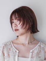 シスタ(SISTA)&nbsp;フェイスレイヤーボブくびれボブピンクブラウン【自由が丘】