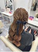 あみこみハーフアップ