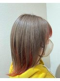 ミルクティーベージュ×オレンジインナー