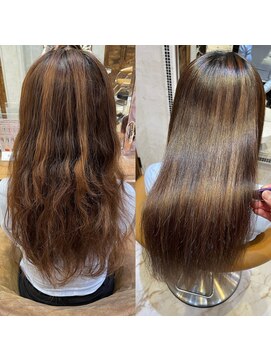 ロンドローズ 名古屋(Lond damaskRose) 顔周り ダブルカラー 名駅 ブリーチ 髪質改善 ボブ 韓国　712