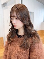 アルバム 銀座(ALBUM GINZA) フェミニンロングメルティカラーマロンベージュ_ba501031