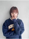 小顔/ネビージュ/ボブルフ/黒髪/ワンレン/田町芝浦